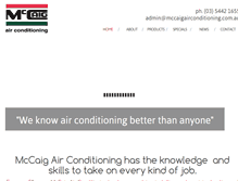 Tablet Screenshot of mccaigairconditioning.com.au